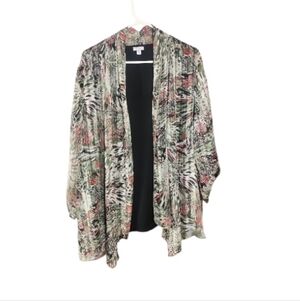 Rebecca Malone  Women's Multicolor Open Front Cardigan tank Combo
